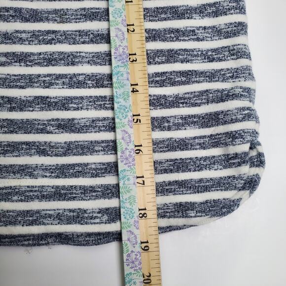 Dakini Skirt Size Large Gray White Striped Pull-On Drawstring Womens - Picture 3 of 10